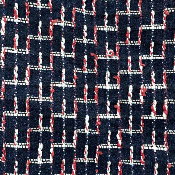 Talbots NWT Women's Size 4P Pencil Skirt Front Buttons Raw Hem Lined Geometric - Picture 3 of 11